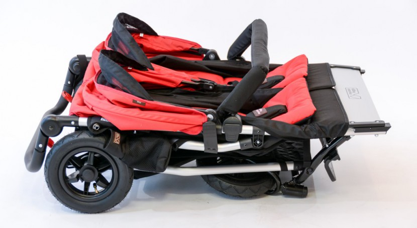 mountain buggy duet - the duet can self-stand or be laid on the ground when folded. the...