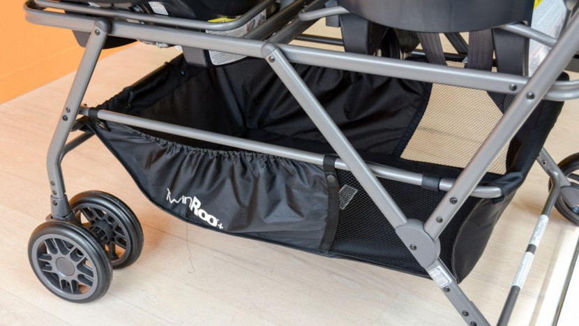 stroller and car seat combo - large under seat storage bin can be hard to access with seats in...