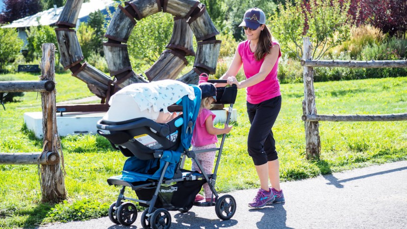double stroller - the joovy caboose ultralight graphite is a lightweight stroller for...