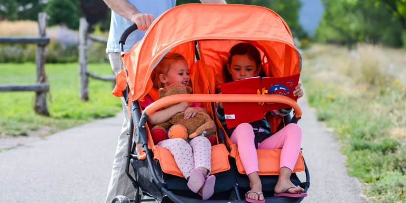 double stroller - side-by-side seating, like that found in the joovy scooter, offer...