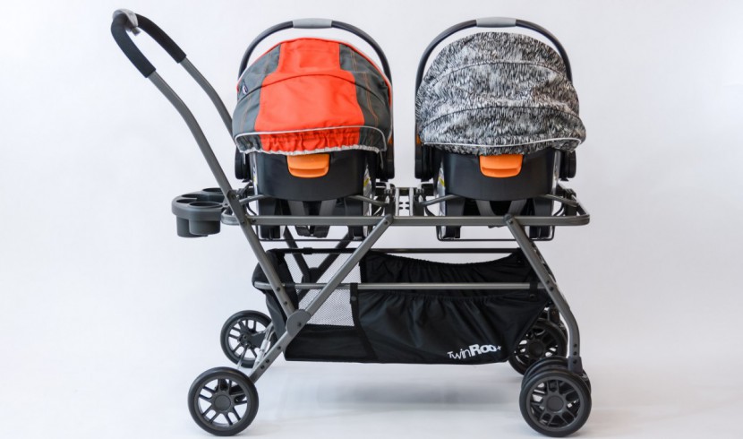 double stroller - the twin roo+ is perfect for twins with two car seat attachments in...