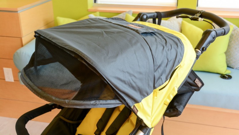 mountain buggy terrain - the terrain canopy has a mesh pop out visor and small pockets on the...