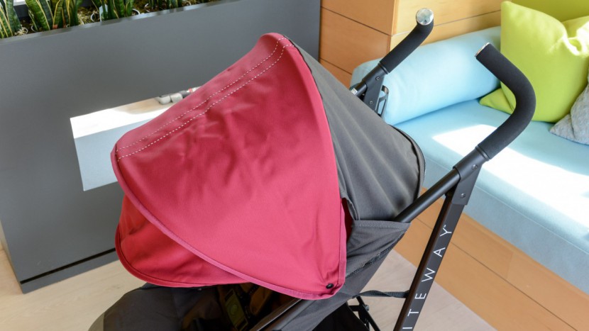 chicco liteway - the litway canopy is on the smaller side and nas no peek-a-boo window.