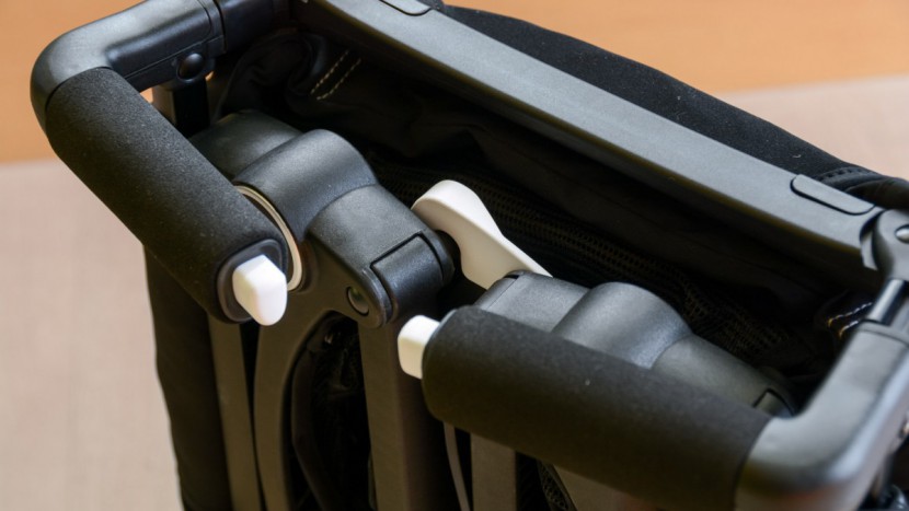 gb pockit - the pockit folds in on itself to create the smallest folded stroller...