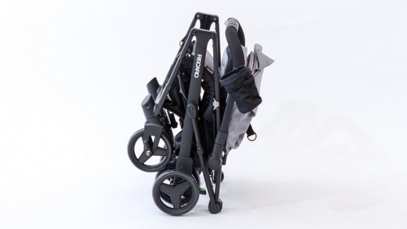 recaro easylife - the recaro folds in thirds making a more compact package than the...