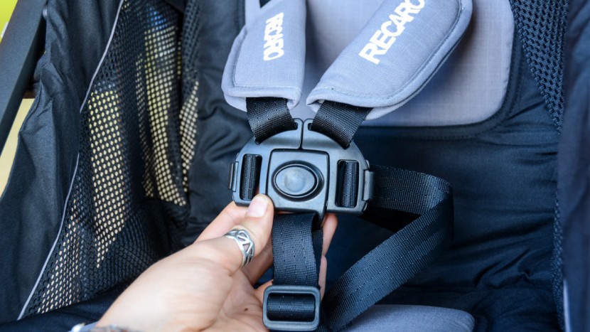 recaro easylife - while the buckle on the easylife is stiff, adjusting the straps is...