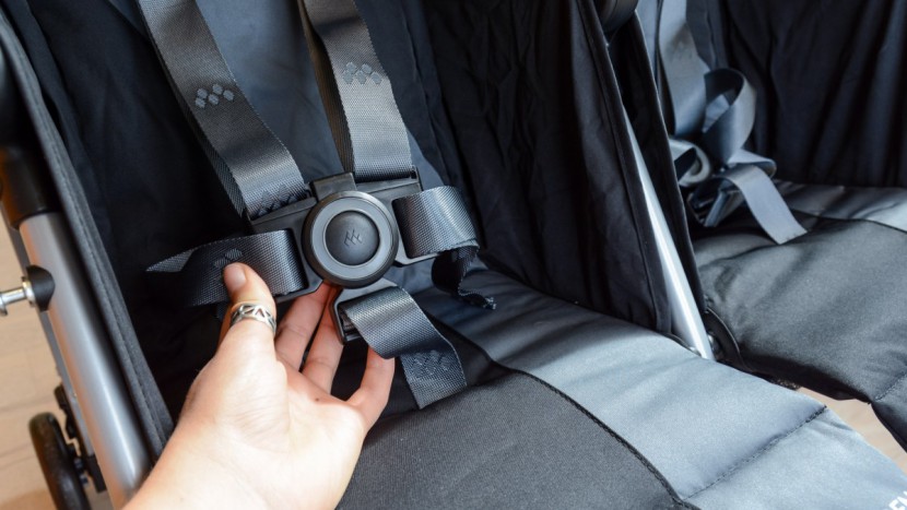 maclaren twin triumph - the twin triumph's harness is the hardest to adjust, and the buckle...