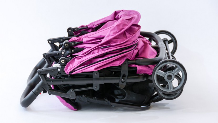 double travel stroller - the zoe is the 3rd smallest folded stroller out of the 9 we tested.