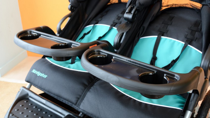 the child trays swing to the side for easy access to the seat. they...