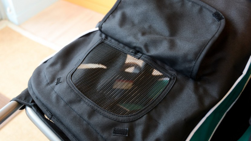 baby trend navigator - each canopy has a medium mesh peek-a-boo window with a hook-and-loop...