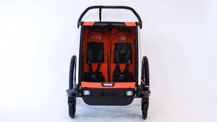 thule chariot cross 2 - the two seats inside the cross 2 both recline and only have leg and...