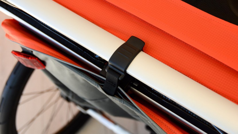 when not in use, the storage basket on the cross 2 can fold up and...