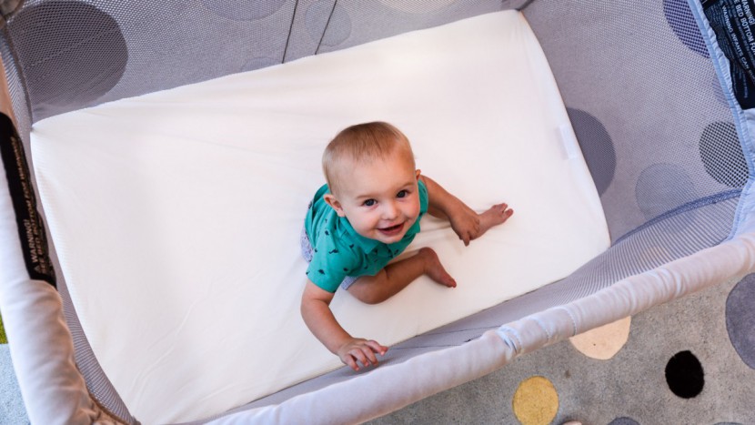 travel crib - the bjorn has enough room for sleep and is easy to set up.