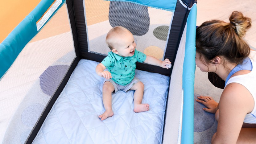 travel crib - the graco has one of the largest sleep/play areas in the group.