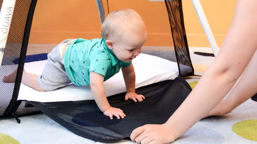 lotus travel crib - the cool side opening on the lotus can make it more versatile or...