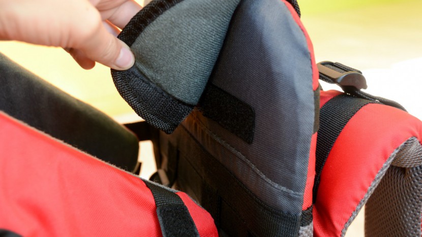 the drool pad on the clevr is removable for washing.