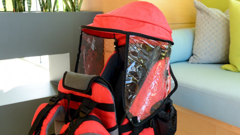 the clevr canopy has long plastic sides to keep the elements at bay.