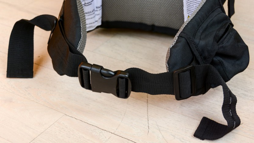 kiddy adventure pack - the kiddy waistband is adequately padded, but it lacks the comfort...