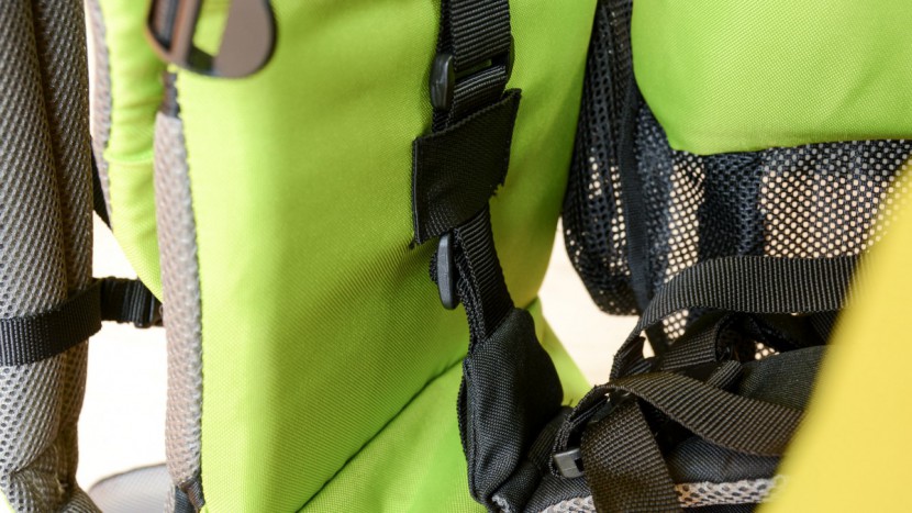 kiddy adventure pack - the seat pad on the kiddy is adjustable for height but it is...