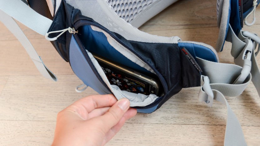 osprey poco plus - the osprey waistband has a zippered pocket that will hold most...