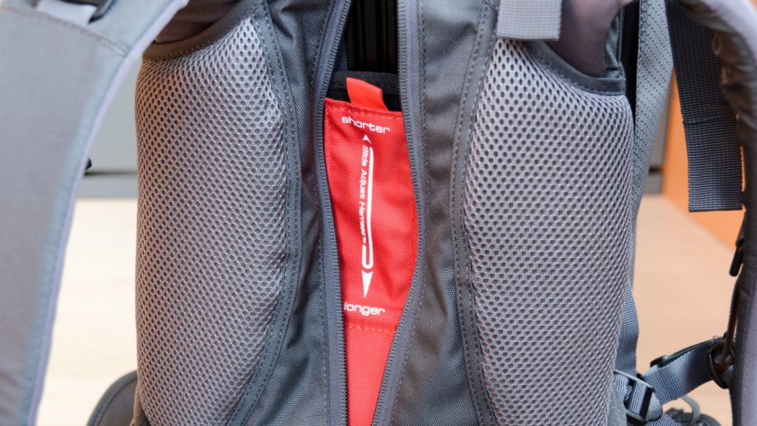 phil and teds escape - the torso adjustment on the escape is easy to access and use.