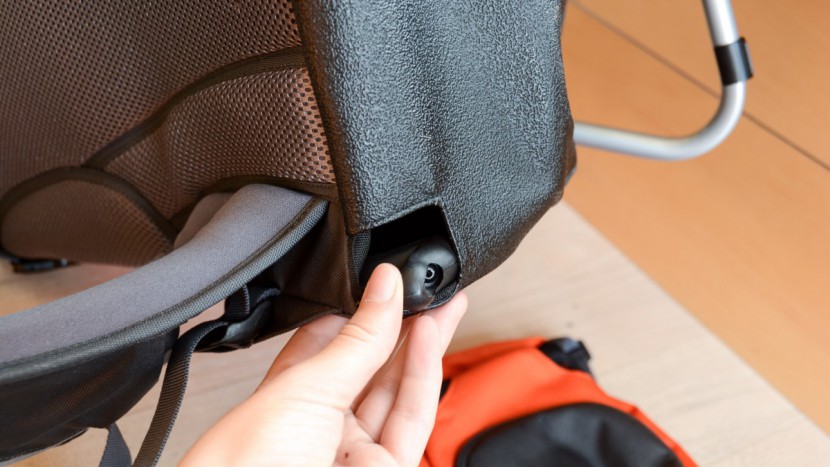 phil and teds parade - the front feet on the parade stick out of the pack fabric, and the...