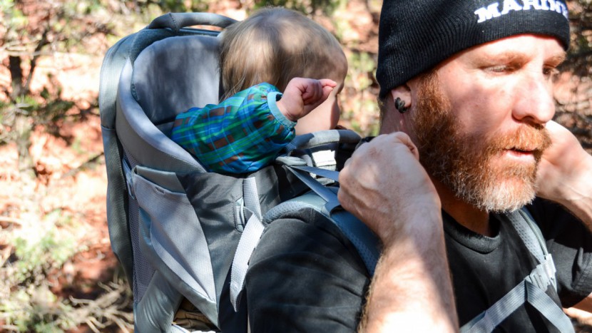 baby backpack - the sapling straps can be adjusted easily by pulling forward to...