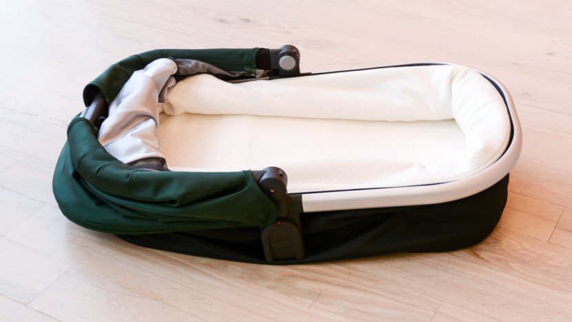 uppababy bassinet and stand - the uppababy is collapsible which could make it easier to travel with.