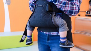 The One's seat bottom can be set to a wider width for proper hip...