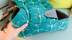 The seat width on the Beco is adjustable depending on the carrying...