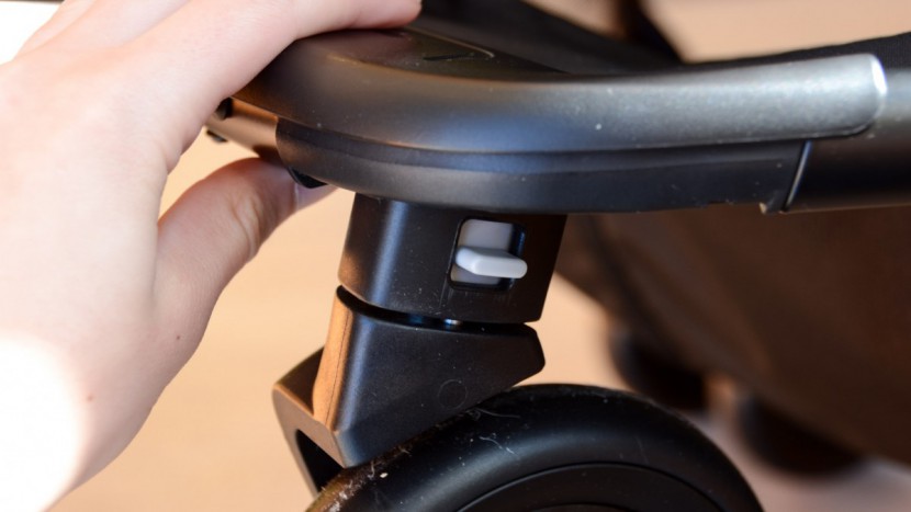 mountain buggy nano duo - the swivel front wheels on the duo can be locked in place for easier...