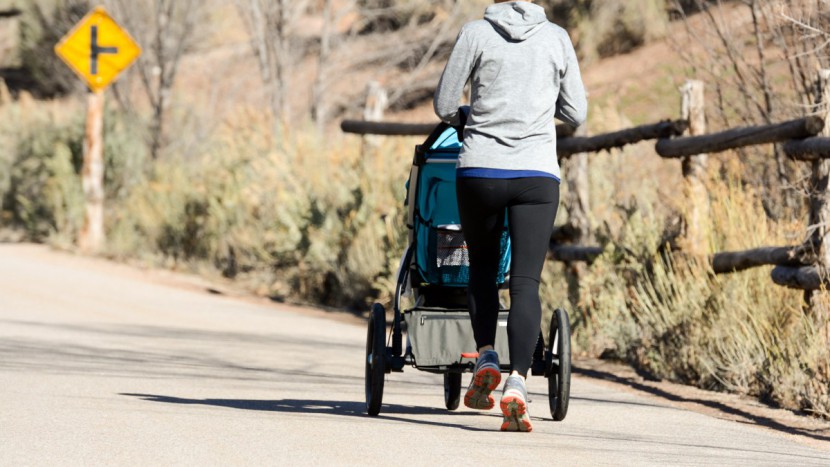 jogging stroller - adjustable tracking helps a jogging stroller run straight and true...