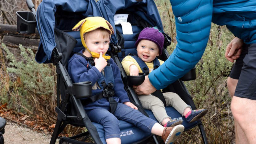 double travel stroller - the adjustable leg rests, and snack cups on the zoe can make longer...