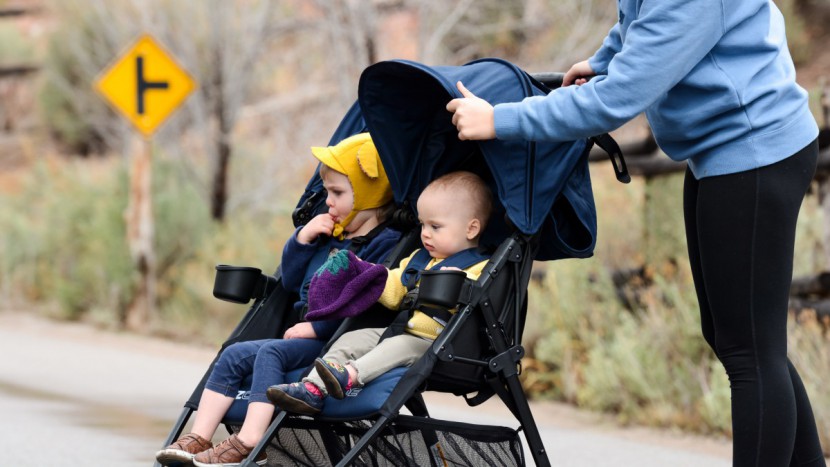 having child snack trays and large canopies, like those found on the...