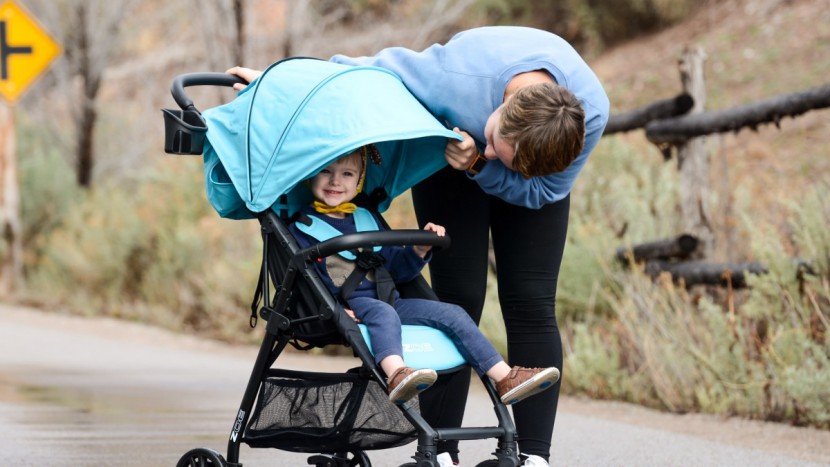 travel stroller - the zoe sunshade is large, easy to operate and comes with a zip-open...