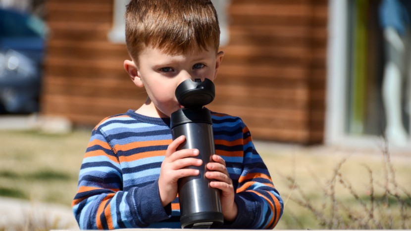 kids water bottle - the funtainer is easy to use with a soft silicone straw and...