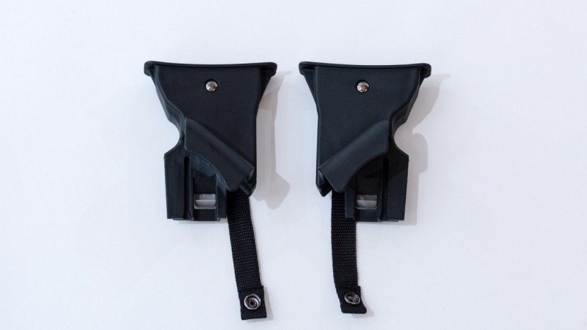 the car seat adapters that work with the b-free click onto the frame...