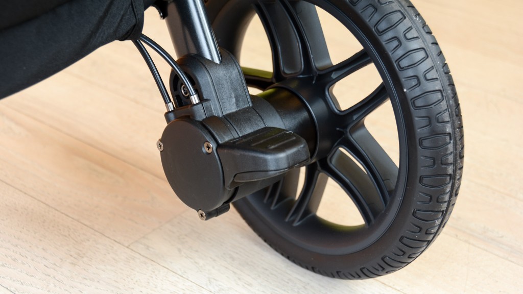 britax b-free combo - the b-free pedal is small and close to the wheel, but it is still...