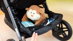 The storage bin on the B-Free has an internal mesh pocket and can be...