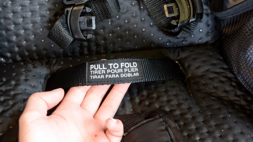 britax b-free combo - the pull handle on the b-free is located on the seat bottom where it...