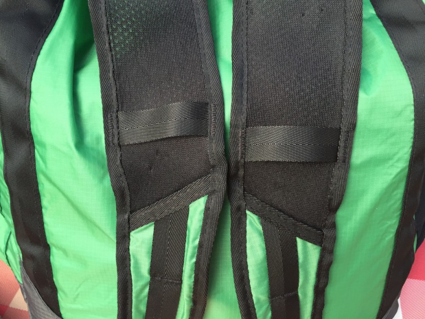 backpack straps on the boken every day bag. although not extremely...