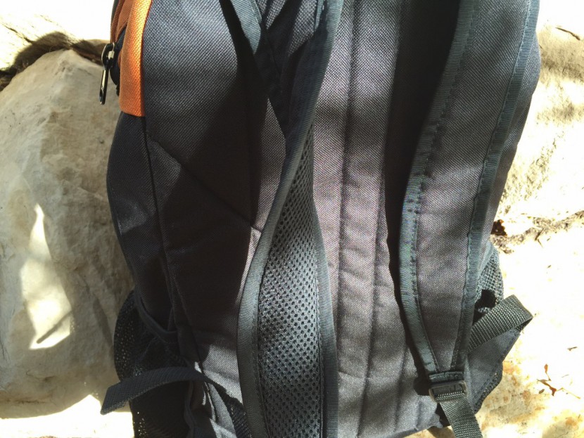 dadgear backpack - mesh fabric on the shoulder straps of the dadgear backpack helped us...