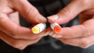 The lead test on the left (yellow) shows a negative lead result...