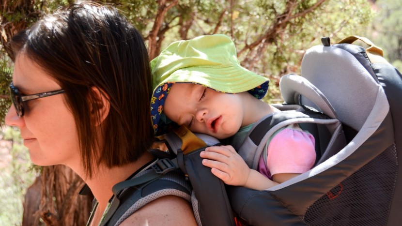 kelty journey perfectfit - the angled drool pad on this perfectfit works well for cozy napping.