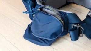 One of the Elite's waistband pockets can be extended for a water...