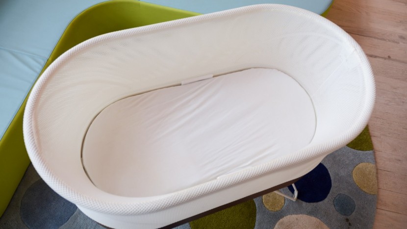 snoo smart sleeper - the bassinet is nestled down deep in mesh walls. this may be better...