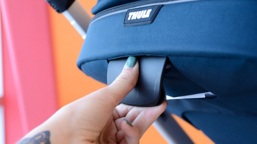 pulling the seatback lever on the sleek will recline the seat in a...