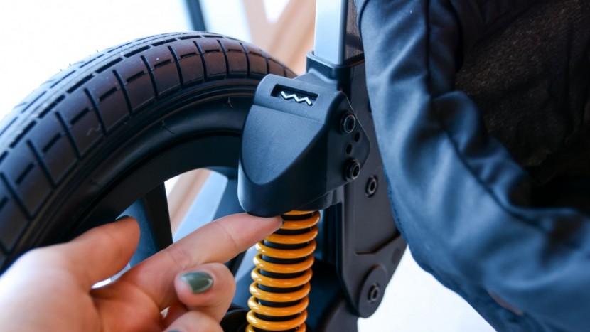 the activ3 has adjustable suspension for uneven terrain which is...