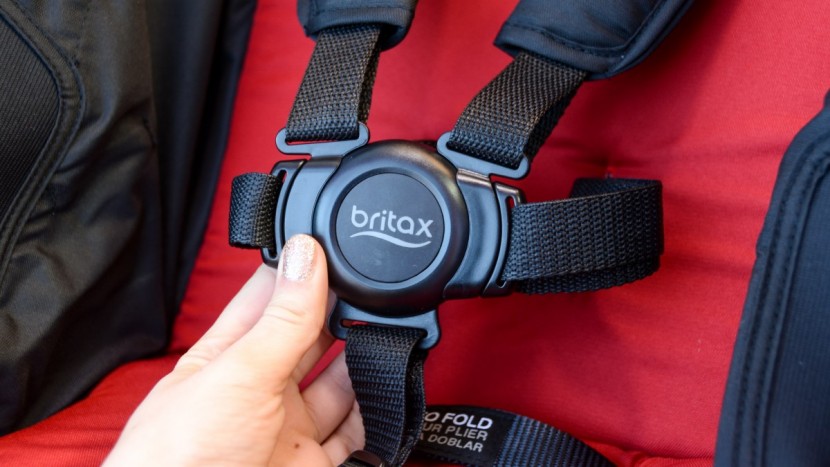 britax b-lively - the b-lively buckle is somewhat convoluted but the straps are easy...