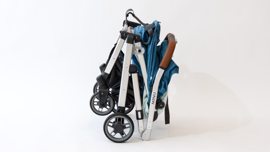stroller and car seat combo - the minu folds in thirds so it is compact and squat, but thick...